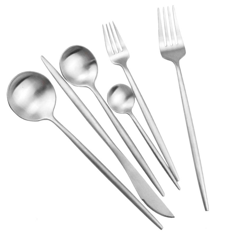 JASHII Luxury Flatware, Silverware Sets, 24-pieces Elegant Cute 18/10 Stainless Steel Silverware Set for Eating Home Kitchen Hotel Restaurant, Service Sets for 4 People, Dishwasher Safe - Image 3